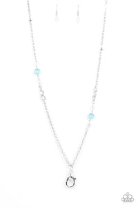 Paparazzi "Teasingly Trendy" Blue Lanyard Necklace & Earring Set Paparazzi Jewelry