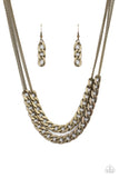 Paparazzi "Urban Culture" Brass Necklace & Earring Set Paparazzi Jewelry