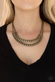 Paparazzi "Urban Culture" Brass Necklace & Earring Set Paparazzi Jewelry