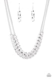 Paparazzi "Urban Culture" Silver Necklace & Earrings Set Paparazzi Jewelry