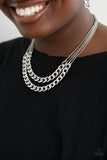 Paparazzi "Urban Culture" Silver Necklace & Earrings Set Paparazzi Jewelry