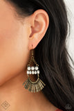 Paparazzi "A Flare For Fierceness" Brass FASHION FIX Earrings Paparazzi Jewelry