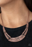 Paparazzi "STICK To The ARTIFACTS" Copper Necklace & Earring Set Paparazzi Jewelry