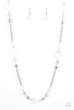Paparazzi "Light-Scattering Luminosity" White Necklace & Earring Set Paparazzi Jewelry