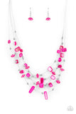 Paparazzi "Prismatic Pebbles" Pink Necklace & Earring Set Paparazzi Jewelry