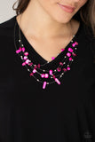 Paparazzi "Prismatic Pebbles" Pink Necklace & Earring Set Paparazzi Jewelry