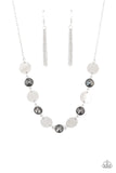 Paparazzi "Refined Reflections" Silver Necklace & Earring Set Paparazzi Jewelry