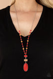 Paparazzi "Naturally Essential" Red Necklace & Earring Set Paparazzi Jewelry