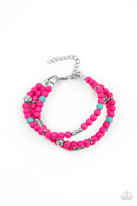 Paparazzi "Desert Decorum" Pink Bracelet Paparazzi Jewelry