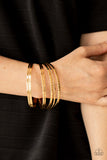 Paparazzi "How Do You Stack Up?" Gold Bracelet Paparazzi Jewelry