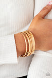 Paparazzi "Gliding Gleam" Gold Bracelet Paparazzi Jewelry