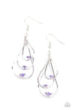 Paparazzi "Drop Down Dazzle" Purple Earrings Paparazzi Jewelry