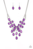 Paparazzi "Serene Gleam" Purple Necklace & Earring Set Paparazzi Jewelry