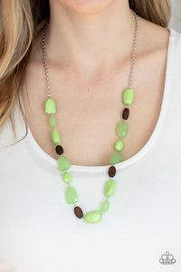 Paparazzi "Meadow Escape" Green Necklace & Earring Set Paparazzi Jewelry