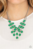 Paparazzi "Serene Gleam" Green Necklace & Earring Set Paparazzi Jewelry