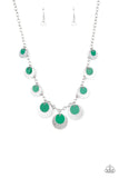 Paparazzi "The Cosmos Are Calling" Green Necklace & Earring Set Paparazzi Jewelry