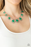 Paparazzi "The Cosmos Are Calling" Green Necklace & Earring Set Paparazzi Jewelry