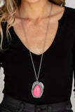 Paparazzi "Tropical Mirage" Pink Necklace & Earring Set Paparazzi Jewelry