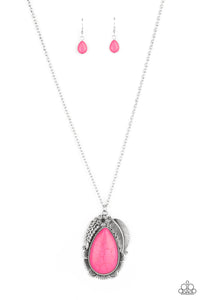 Paparazzi "Tropical Mirage" Pink Necklace & Earring Set Paparazzi Jewelry