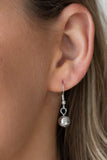 Paparazzi "Beaded Beacon" Silver Necklace & Earring Set Paparazzi Jewelry