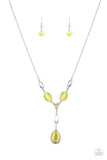 Paparazzi "Ritzy Refinement" Yellow Necklace & Earring Set Paparazzi Jewelry