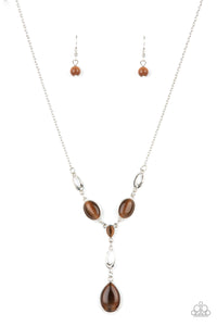 Paparazzi "Ritzy Refinement" Brown Necklace & Earring Set Paparazzi Jewelry