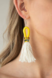 Paparazzi "The Dustup" Yellow Earrings Paparazzi Jewelry