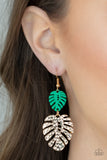 Paparazzi "Palm Tree Cabana" Green Earrings Paparazzi Jewelry