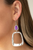 Paparazzi "Material Girl Mod" Purple Earrings Paparazzi Jewelry