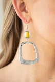 Paparazzi "Material Girl Mod" Yellow Earrings Paparazzi Jewelry