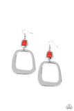 Paparazzi "Material Girl Mod" Red Earrings Paparazzi Jewelry