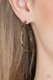 Paparazzi "Coveted Curves" Brass Earrings Paparazzi Jewelry