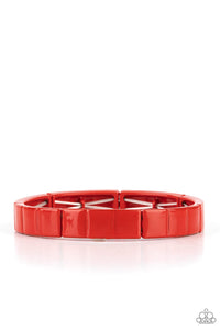 Paparazzi "Material Movement" Red Bracelet Paparazzi Jewelry