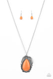 Paparazzi "Tropical Mirage" Orange Necklace & Earring Set Paparazzi Jewelry