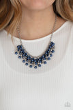 Paparazzi "Champagne Dreams" Blue Necklace & Earring Set Paparazzi Jewelry