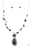 Paparazzi "Discovering New Destinations" Black Necklace & Earring Set Paparazzi Jewelry