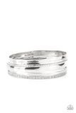Paparazzi "Gliding Gleam" Silver Bracelet Paparazzi Jewelry