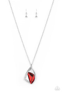 Paparazzi "Galactic Wonder" Red Necklace & Earring Set Paparazzi Jewelry