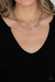 Paparazzi "Defined Drama" Silver Necklace & Earring Set Paparazzi Jewelry