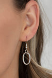 Paparazzi "Defined Drama" Silver Necklace & Earring Set Paparazzi Jewelry