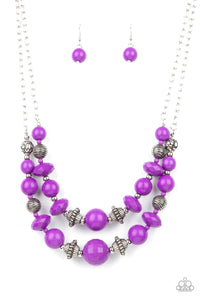 Paparazzi "Upscale Chic" Purple Necklace & Earring Set Paparazzi Jewelry