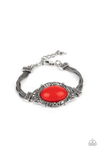 Paparazzi "Top Notch Drama" Red Bracelet Paparazzi Jewelry