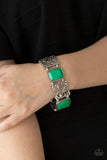 Paparazzi "Colorful Coronation" Green Bracelet Paparazzi Jewelry