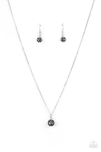 Paparazzi "Undeniably Demure" Silver Necklace & Earring Set Paparazzi Jewelry
