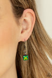 Paparazzi "Graciously Audacious" UV Green Necklace & Earring Set Paparazzi Jewelry