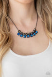 Paparazzi "Graciously Audacious" UV Blue Necklace & Earring Set Paparazzi Jewelry