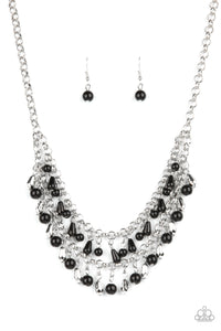 Paparazzi "Big Money" Black Necklace & Earring Set Paparazzi Jewelry