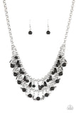 Paparazzi "Big Money" Black Necklace & Earring Set Paparazzi Jewelry