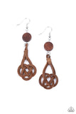 Paparazzi "Twisted Torrent" Brown Earrings Paparazzi Jewelry