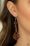 Paparazzi "Twisted Torrent" Brown Earrings Paparazzi Jewelry